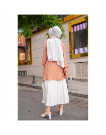Tunique ample pour femme (Mode Musulmane Paris) - Couleur vison 