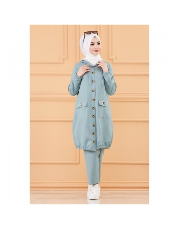 Ensemble décontracté casual pour femme (Mode Musulmane) - Couleur menthe 