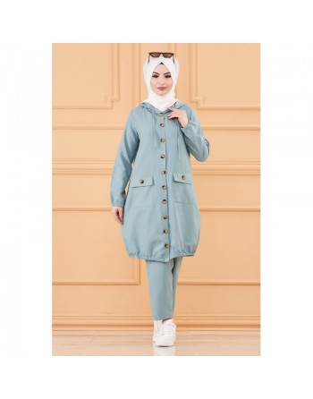 Ensemble décontracté casual pour femme (Mode Musulmane) - Couleur menthe 
