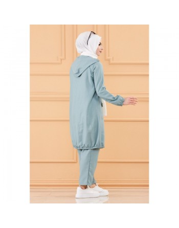 Ensemble décontracté casual pour femme (Mode Musulmane) - Couleur menthe 
