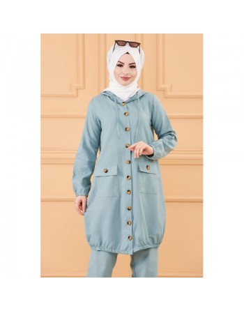 Ensemble décontracté casual pour femme (Mode Musulmane) - Couleur menthe 