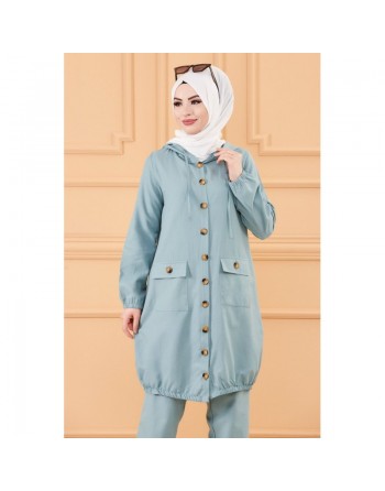 Ensemble décontracté casual pour femme (Mode Musulmane) - Couleur menthe 