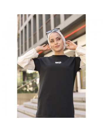 Ensemble survêtement femme avec sweat-shirt et jogger (Grandes tailles disponibles) - Couleur Noir 