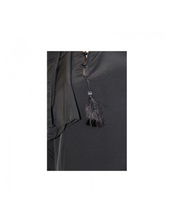 Abaya marque NADA simple noire avec manches élastiques 