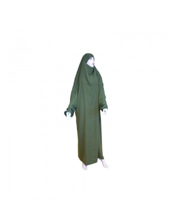 Jilbab Al-Haramayn une (1) pièce - Couleur vert kaki 
