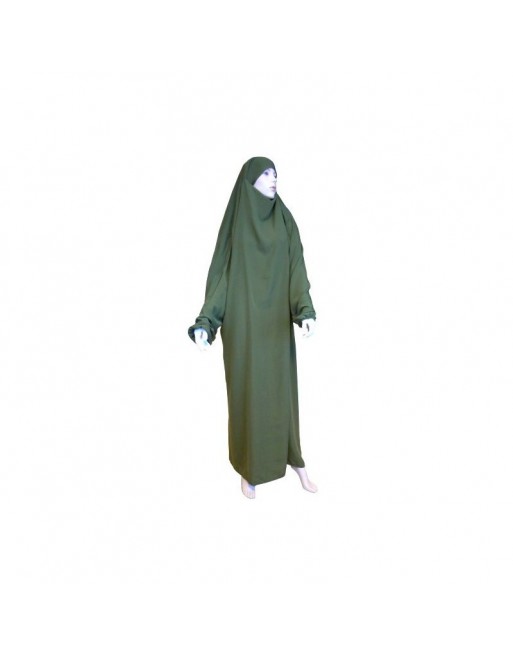 Jilbab Al-Haramayn une (1) pièce - Couleur vert kaki Jilbab Al-Haramayn une (1) pièce - Couleur vert kaki
