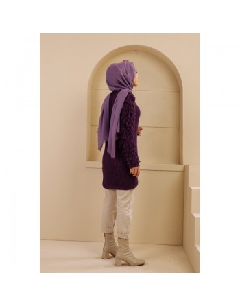 Chandail - Pull Tricot long pour femme - Couleur violet 