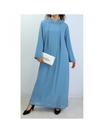 Robes longues et amples fluides à capuche ornées de perles pour femmes (Plusieurs couleurs disponibles) 