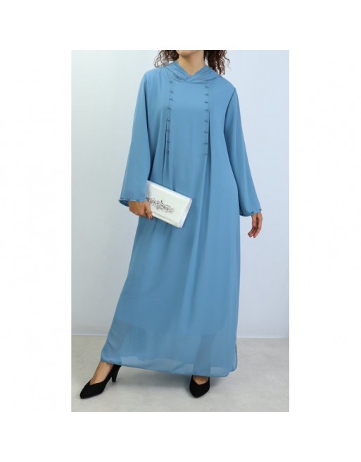 Robes longues et amples fluides à capuche ornées de perles pour femmes (Plusieurs couleurs disponibles) Robes longues et amples fluides à capuche ornées de perles pour femmes (Plusieurs couleurs disponibles)