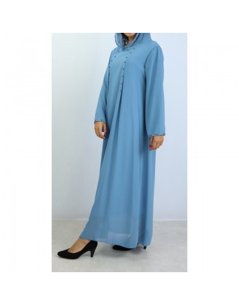 Robes longues et amples fluides à capuche ornées de perles pour femmes (Plusieurs couleurs disponibles) 