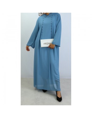 Robes longues et amples fluides à capuche ornées de perles pour femmes (Plusieurs couleurs disponibles) 