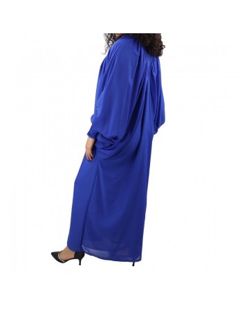 Robe ample col V pour femme - Couleur Bleu roi 