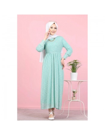 Robe pailleté pour femme (Boutique Vetements mastour en ligne - Grande taille) - Couleur menthe 