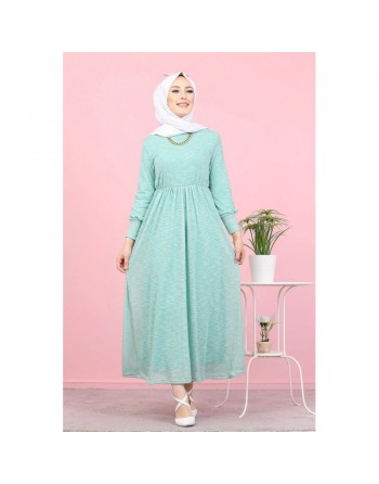 Robe pailleté pour femme (Boutique Vetements mastour en ligne - Grande taille) - Couleur menthe 
