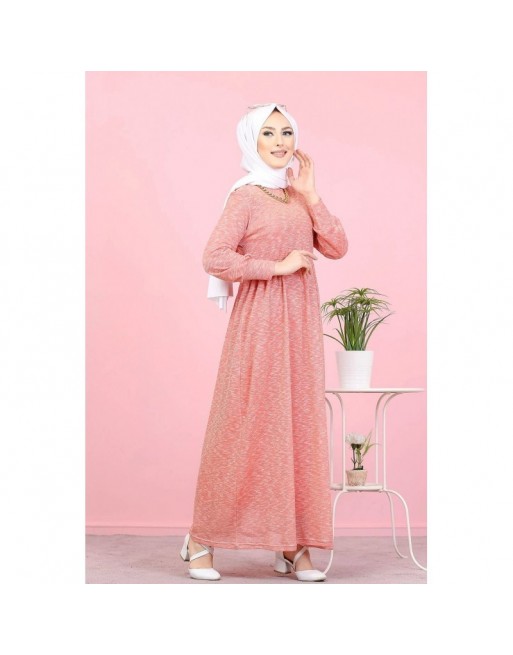 Robe pailleté pour femme (Vetement mastour pour hijab - Grande taille disponible) - Couleur rose Robe pailleté pour femme (Vetement mastour pour hijab - Grande taille disponible) - Couleur rose