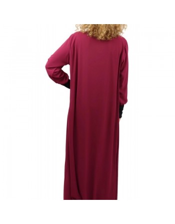 Robe longue fluide avec un joli collier (Plusieurs couleurs disponibles) 