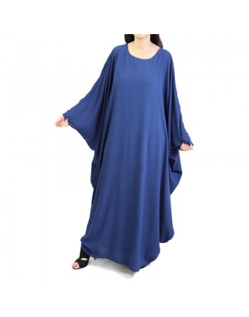 Robe longue papillon évasée avec doublure tissu crêpe (Plusieurs couleurs disponibles) 