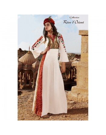 Robe orientale maxi-longue pour femme 