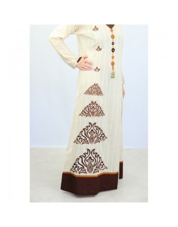 Robe orientale de luxe brodée pour femme 