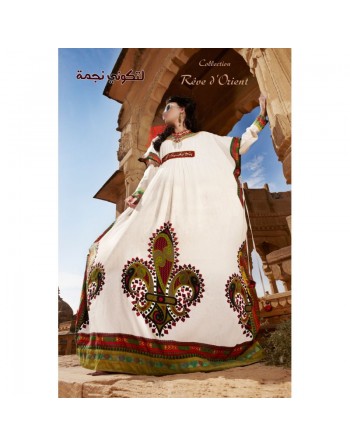 Robe orientale de soirée très longue et ample pour femme grande taille 
