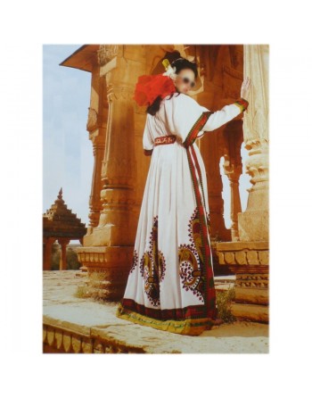 Robe orientale de soirée très longue et ample pour femme grande taille 
