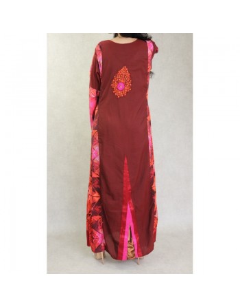 Robe de soirée longue pour femme avec broderies style oriental 