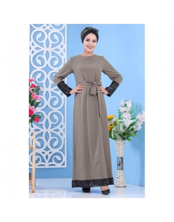 Robe de soirée maxi-longue pailletée avec sa ceinture (Plusieurs couleurs disponibles) - Tenue classe et chic pour femme 