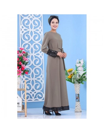Robe de soirée maxi-longue pailletée avec sa ceinture (Plusieurs couleurs disponibles) - Tenue classe et chic pour femme 