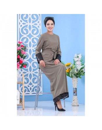 Robe de soirée maxi-longue pailletée avec sa ceinture (Plusieurs couleurs disponibles) - Tenue classe et chic pour femme 