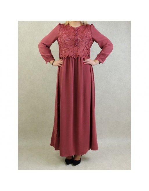 Robe longue à dentelles doublée pour femme (Plusieurs couleurs disponibles) Robe longue à dentelles doublée pour femme (Plusieurs couleurs disponibles)