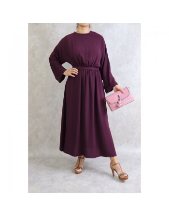 Robe longue et ample - Couleur Aubergine 