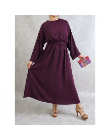 Robe longue et ample - Couleur Aubergine 