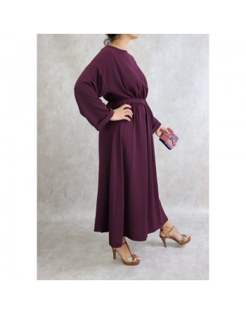 Robe longue et ample - Couleur Aubergine 