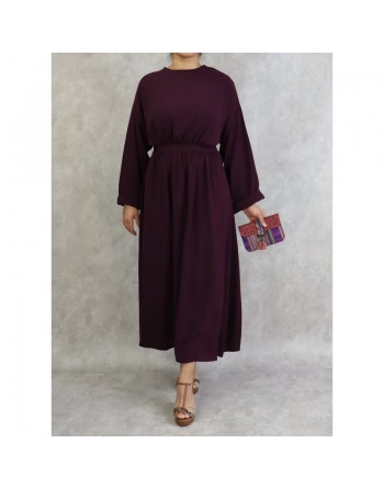 Robe longue et ample - Couleur Aubergine 