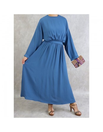 Robe longue et ample - Couleur Bleu acier 