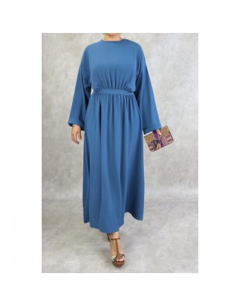 Robe longue et ample - Couleur Bleu acier 