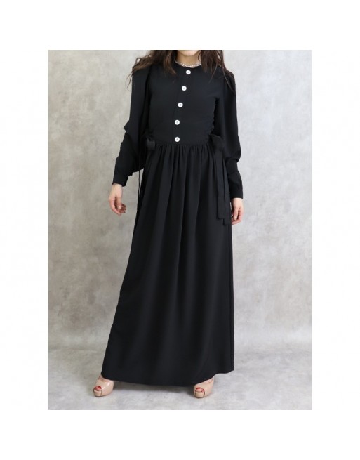 Robe longue style classique pour femme - Couleur noire Robe longue style classique pour femme - Couleur noire