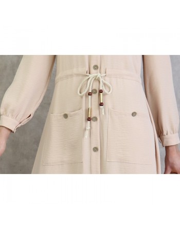 Robe casual chic pour femme - Robe longue boutonnée (Plusieurs couleurs disponibles) 