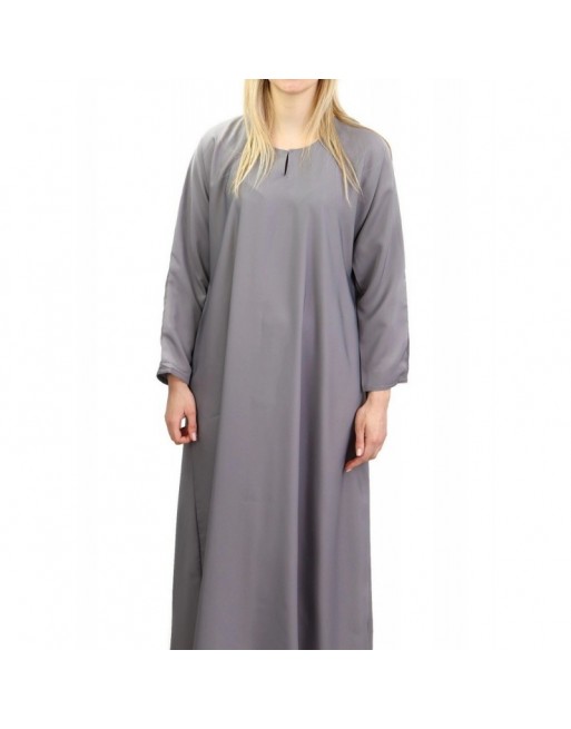 Robe pour femme ample et évasée avec tissu fluide de qualité - Couleur Gris clair Robe pour femme ample et évasée avec tissu fluide de qualité - Couleur Gris clair