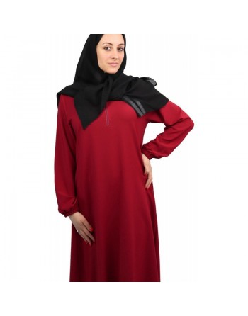 Robe longue simple ample évasée (Robes pour hijab et femme voilée - Plusieurs couleurs disponibles) 