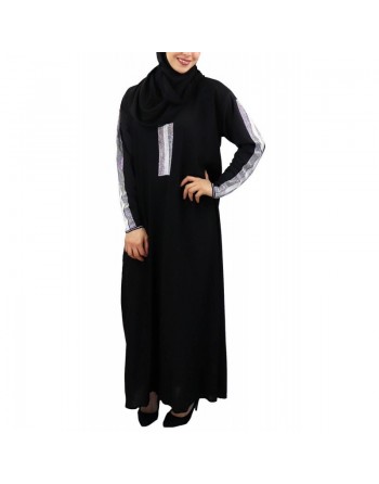 Robe Abaya Dubai avec son châle assorti (hijab pour femme musulmane voilée) 