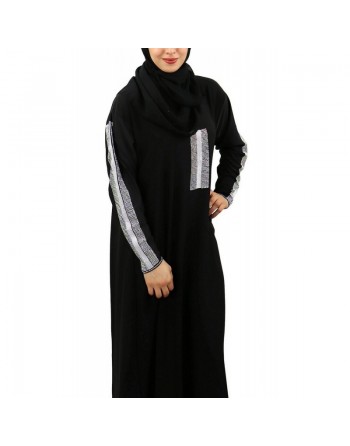 Robe Abaya Dubai avec son châle assorti (hijab pour femme musulmane voilée) 