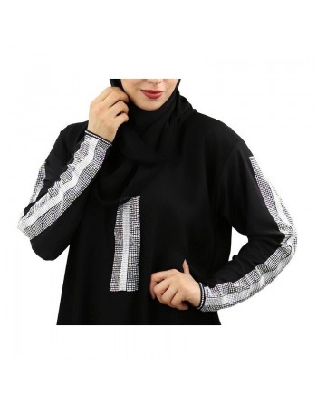 Robe Abaya Dubai avec son châle assorti (hijab pour femme musulmane voilée) 