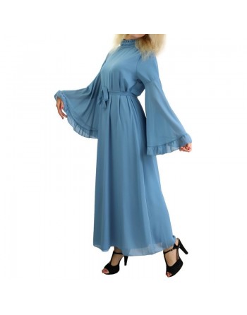 Robe longue effet mousseline (Plusieurs couleurs disponibles) 