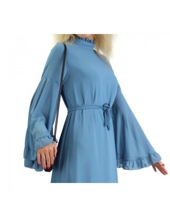 Robe longue effet mousseline (Plusieurs couleurs disponibles) 