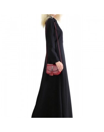 Robe très longue évasée avec zip (Plusieurs couleurs disponibles) 