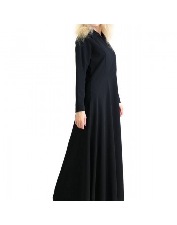Robe très longue évasée avec zip (Plusieurs couleurs disponibles) 
