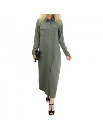 Robe chemise longue femme (Plusieurs couleurs disponibles) 