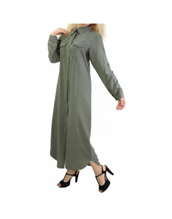 Robe chemise longue femme (Plusieurs couleurs disponibles) 