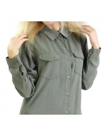 Robe chemise longue femme (Plusieurs couleurs disponibles) 